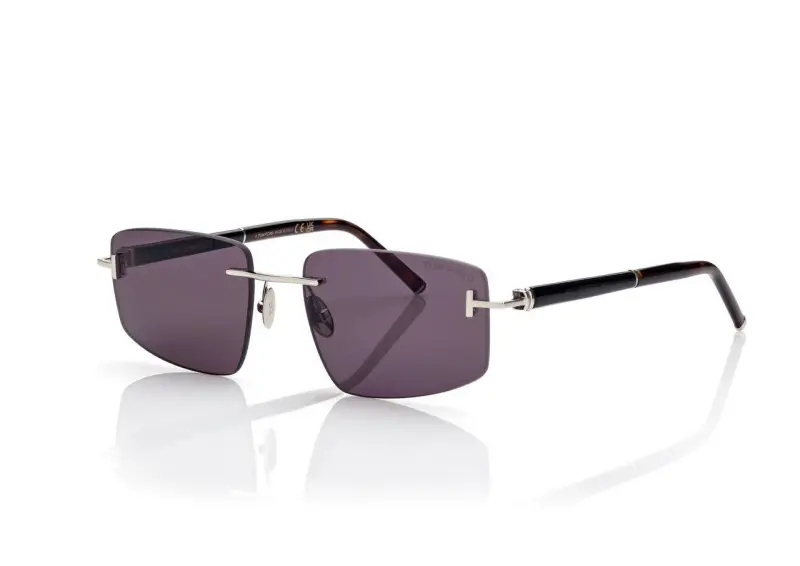 SQUARE TITANIUM AND HORN SUNGLASSES online